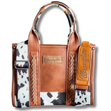 Wrangler Cow Print Tote - Brown