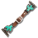 Western Cactus Apple Watch Leather Bands