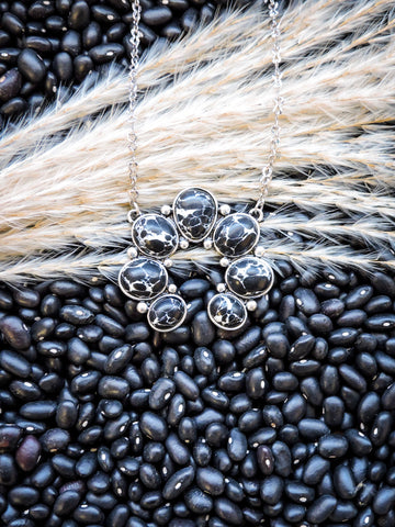 Squash Blossom Chain Necklace - Black - Western Jewelry - Bronco Western Supply Co.