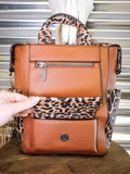 Wrangler - Leopard Print - Tote/Shoulder Bag - Convertible Backpack - Bronco Western Supply Co.