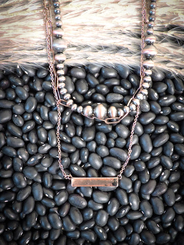 Mel Layer Necklace - Copper - Western Jewelry - Bronco Western Supply Co.