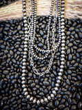 Harper Navajo Style Pearl Layer Necklace - Natural - Faux Navajo Pearls -  Bronco Western Supply Co.