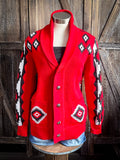 Vintage Vaquera Red Knit Sweater - Outerwear - Bronco Western Supply Co.