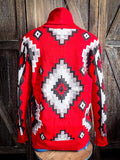 Vintage Vaquera Red Knit Sweater - Outerwear - Bronco Western Supply Co.