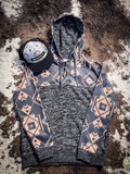 Jimmy Hooey Men's Hoodie - Black/Tan - Bronco Western Supply Co.