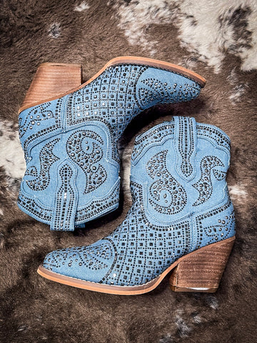 Show Off Ankle Bootie in Denim - Very G Bronco Western Supply Co.