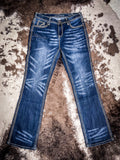 Cowgirl Tuff - Rusty Barbed Wire Bootcut Jeans- Bronco Western Supply Co.