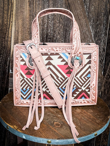 Joan - Crossbody Tote - Mini - Pink - Montana West - Bronco Western Supply Co.