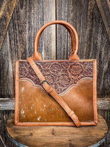 Belle - Concealed Carry - Crossbody Tote - Brown - Montana West - Bronco Western Supply Co.