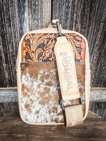 Rhett Cowhide Sling Bag - Tan - Purse - Montana West - Bronco Western Supply Co.