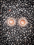 Amber Stud Earring - Copper