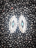 Largo Aztec Dangle Earrings - Turquoise