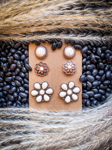 Tillie Stud Earring Set - Copper