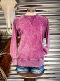 Outlaw Acid Washed Pullover - Light Plum - Outerwear - Bronco Western Supply Co.