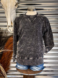 Outlaw Acid Washed Pullover - Ash Black - Outerwear - Bronco Western Supply Co.