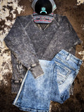 Outlaw Acid Washed Pullover - Ash Black - Outerwear - Bronco Western Supply Co.