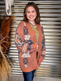 Sagebrush Aztec Cardigan - Mauve - Western Fashion - Bronco Western Supply Co.