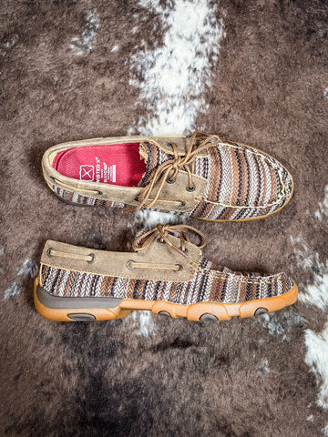 Jamie Twisted X Boat Shoe Driving Moc - Multi & Bomber