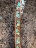 Myra Bag - Radianite Hand Tooled Belt - Western Belt - Bronco Western Supply Co.