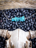 Turquoise Trail Stone Necklace - Faux Turquoise - Chain - Western - Bronco Western Supply Co.