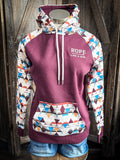 Rope Like a Girl Hooey Ladies Hoodie - Maroon