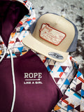 Rope Like a Girl Hooey Ladies Hoodie - Maroon