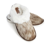 Myra Bag - Alamosa Hair-on Hide Lined Slippers in Brown & White