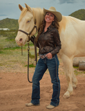 Cowgirl Tuff - Rusty Barbed Wire Bootcut Jeans- Bronco Western Supply Co.