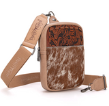 Rhett Cowhide Sling Bag - Tan - Purse - Montana West - Bronco Western Supply Co.