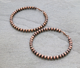 Rue Hoop Earrings - Copper - Faux Navajo Pearls - Bronco Western Supply Co.