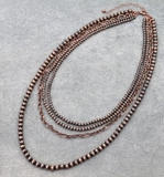 Harper Navajo Style Pearl Layer Necklace - Copper - Faux Navajo Pearls - Bronco Western Supply Co.