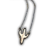 Penny Cactus Necklace - White