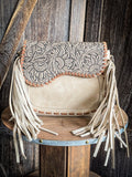 Asher Montana West Saddle Fringe Crossbody - Tan - Purses & Wallets - Montana West - Bronco Western Supply Co.