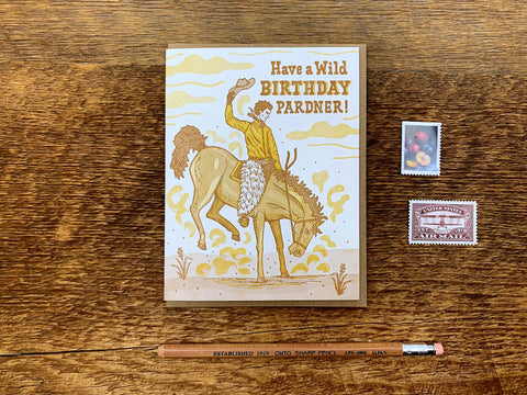 Birthday Pardner Card - Gift Items - Noteworthy Paper & Press - Bronco Western Supply Co.