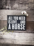 Box Sign - A Horse - Gift Items - Primitives by Kathy - Bronco Western Supply Co.