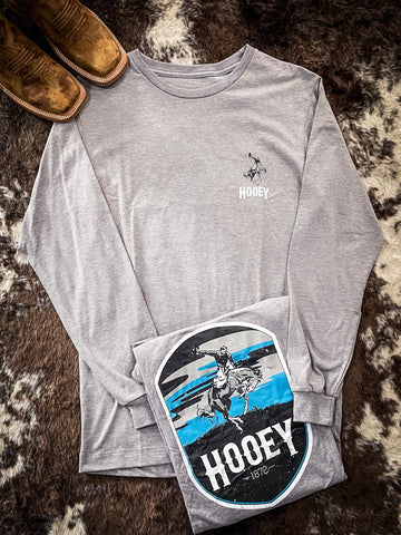 "Cheyenne" Grey Hooey Long Sleeve - Apparel - Hooey - Bronco Western Supply Co.