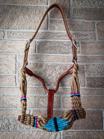 Claire Wool String Leather Halter - Halters & Leads - Tough 1 - Bronco Western Supply Co.