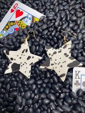 Constellation Cowhide Star Earrings - Jewelry - Bronco Western Supply Co. - Bronco Western Supply Co.