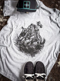 Down The Fence Gray Tee - Apparel - Sterling Kreek - Bronco Western Supply Co.