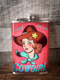 Flask - Cowgirl - Gift Items - Bronco Western Supply Co. - Bronco Western Supply Co.