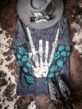 Forever in Turquoise Mesh Top - Apparel - Sterling Kreek - Bronco Western Supply Co.