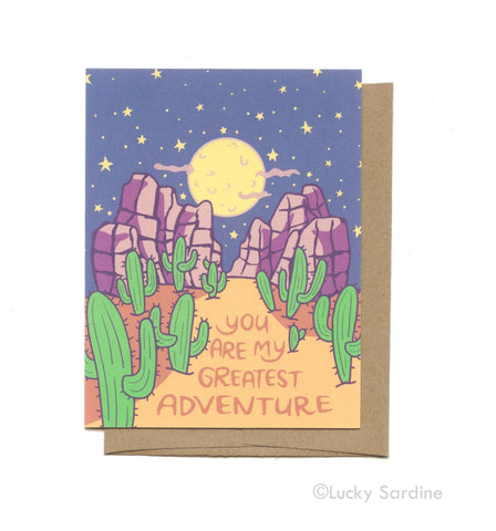 Greatest Adventure, Desert Love Greeting Card - Gift Items - Lucky Sardine - Bronco Western Supply Co.