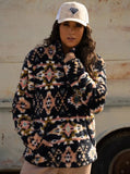 Hooey Ava Ladies Navy Fleece Pullover - Apparel - Hooey - Bronco Western Supply Co.