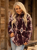 Hooey Mae Ladies Maroon Fleece Pullover - Apparel - Hooey - Bronco Western Supply Co.