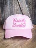 Howdy Darlin' Trucker Cap - Pink - Apparel - Bronco Western Supply Co. - Bronco Western Supply Co.