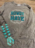 Howdy Over Hate Graphic Crew Neck Sweatshirt - Apparel - Bronco Western Supply Co. - Bronco Western Supply Co.