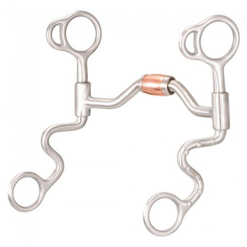 Kelly Silver Star Stainless Steel Copper Roller Gag Mouth - Bits - Tough 1 - Bronco Western Supply Co.