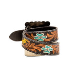 Klepto Hand - Tooled Concho Belt - Apparel - Myra Bag - Bronco Western Supply Co.