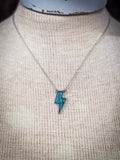 Lightning Bolt Necklace - Turquoise - Jewelry - Bronco Western Supply Jewelry - Bronco Western Supply Co.