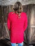 Lola Cardigan - Magenta Red - Apparel - Bronco Western Supply Co. - Bronco Western Supply Co.